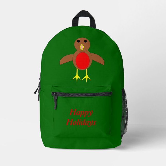 Mochila Impresa Navidades Robin Personalizado (Anverso)
