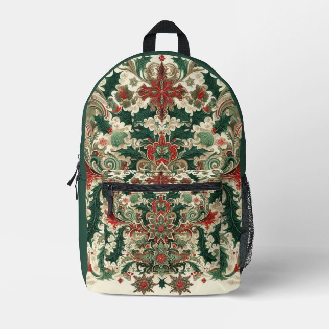 Mochila Impresa navidades verdes/invierno (Anverso)