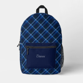 Mochila Impresa Navy and Light Blue Plaid
