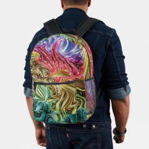 Mochila Impresa Nebulosa - Arcoiris metalico de Faux 3d