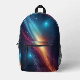 Mochila Impresa Nebulosa de Galaxia Espacial de Ciberpunk Neon Vib
