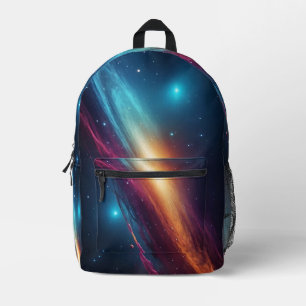 Mochila Impresa Nebulosa de Galaxia Espacial de Ciberpunk Neon Vib