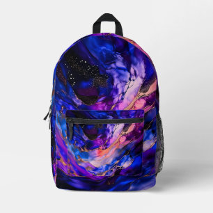 Mochila Impresa Nebulosa del espacio púrpura en tinta de alcohol