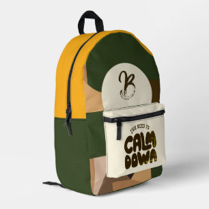 Mochila Impresa Necesita calmar el bosque abstracto geométrico