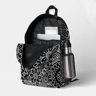 Mochila Impresa Negrita Floral Floral Crazy Mandala