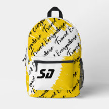 Negro amarillo blanco cepillado con iniciales