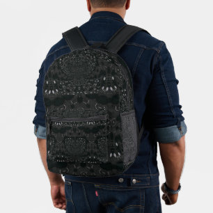 Mochila Impresa Negro con puntos blancos