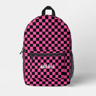 Mochila Impresa Negro rosa rosado personalizado y controlado
