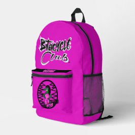 Mochila Impresa Negro rosa único