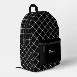 Mochila Impresa Negro y blanco