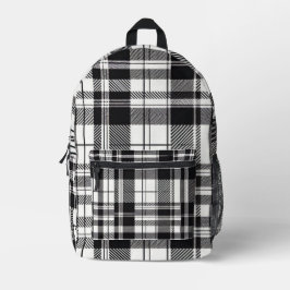 Mochila Impresa Negro y blanco