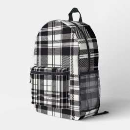 Mochila Impresa Negro y blanco