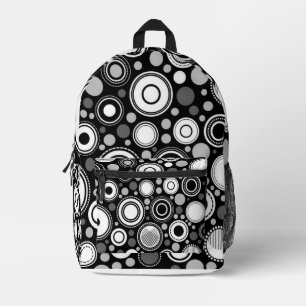 Mochila Impresa Negro y gris