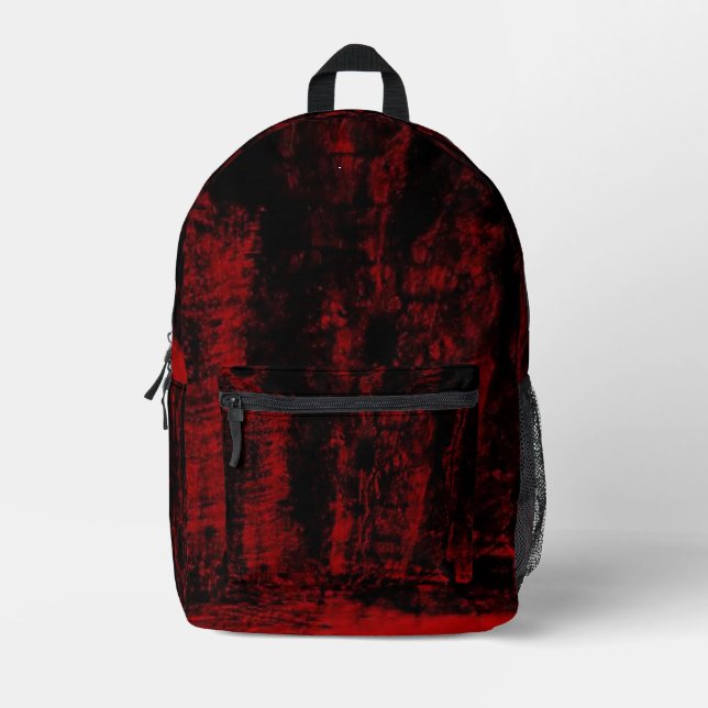 Mochila Impresa Negro y rojo (Anverso)