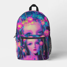 Mochila Impresa Neon Alien Goddess