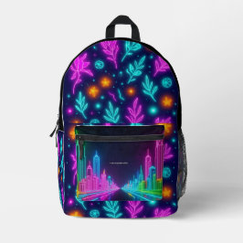 Mochila Impresa Neon Black Back To School Backpack