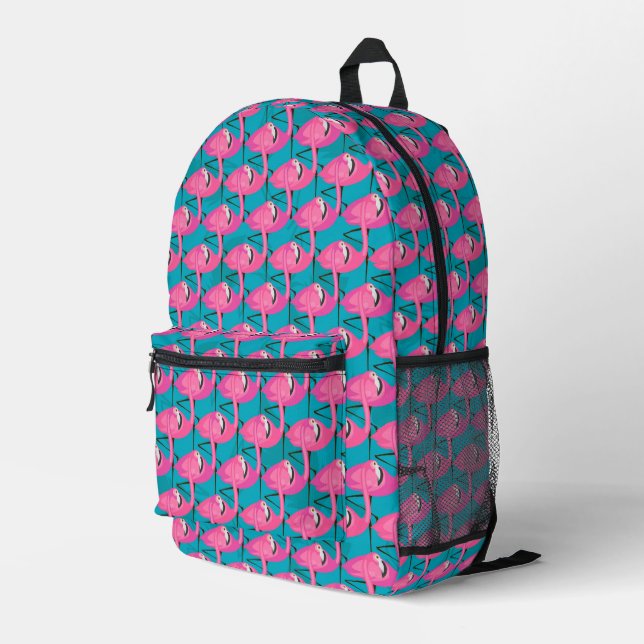Mochila Impresa Neon Flamingos (Esquina derecha trasera )