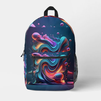 Mochila Impresa Neon Flux