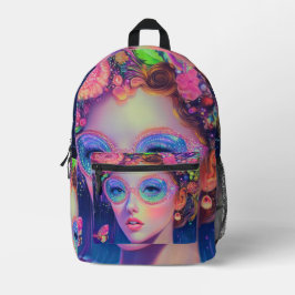 Mochila Impresa Neon Garden Goddess