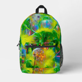 Mochila Impresa Neon Glow Dandelions en Dream Garden