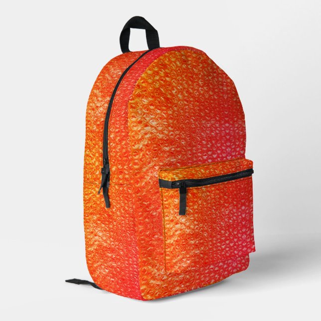 Mochila Impresa Neon Naranja Bubble Pop Wrap (Esquina izquierda trasera)