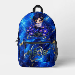 Mochila Impresa Neos Kawaii Zodíaco Acuario