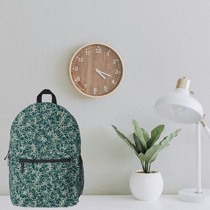 Mochila Impresa Neuronas de red en Verde azulado - patrón sin fisu