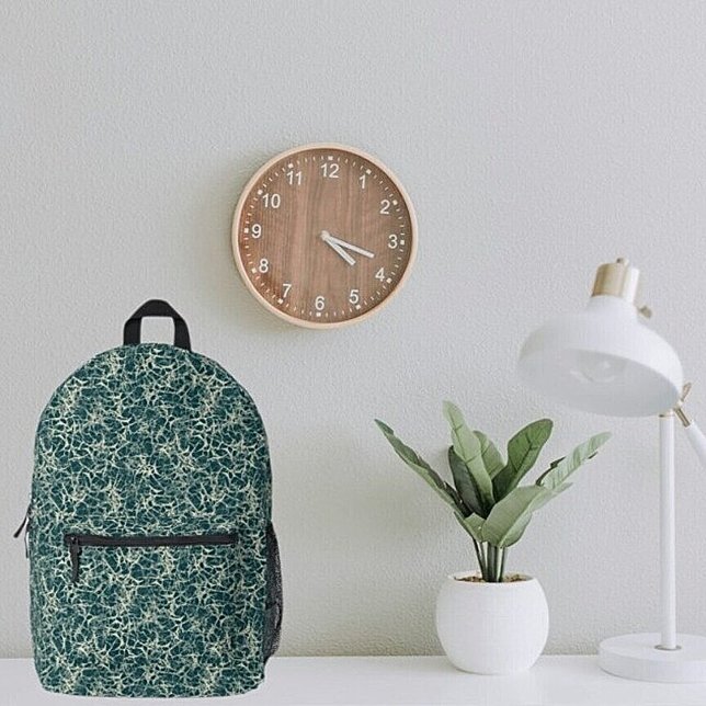 Mochila Impresa Neuronas de red en Verde azulado - patrón sin fisu (Subido por el creador)