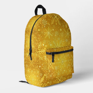 Mochila Impresa Nieve Dorada