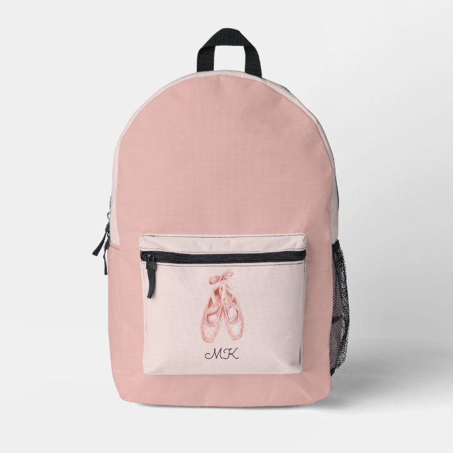 Mochila Impresa Niña de Ballet Rosa (Anverso)