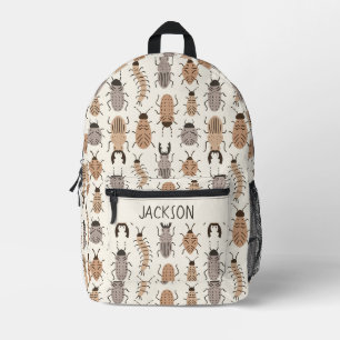 Mochila Impresa Niño Animal Insecto Escarabajo Bicho De Jardín Neu