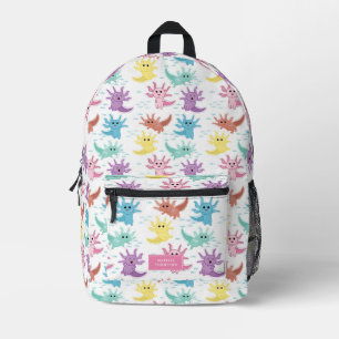 Mochila Impresa Niños Axolotl Curan Escuela de Chica para Niños Sa