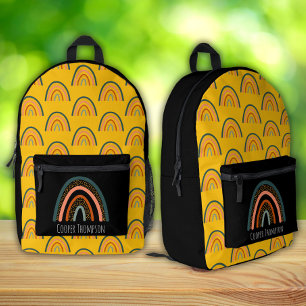 Mochila Impresa Niños con arcoiris amarillo y negro
