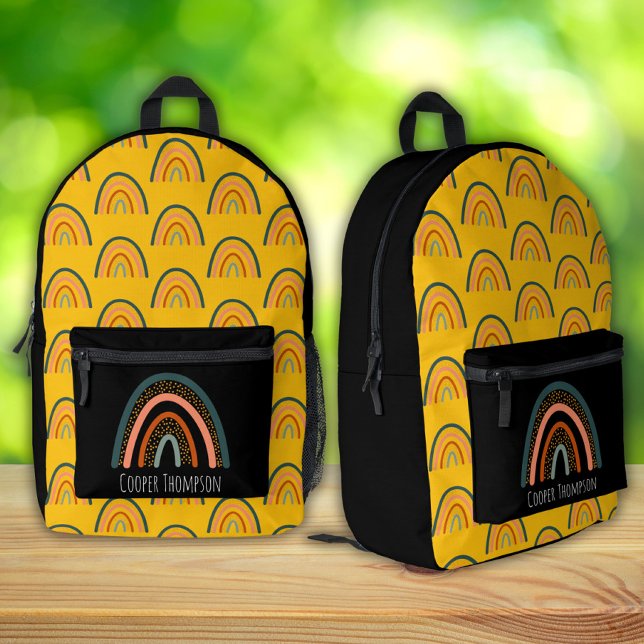 Mochila Impresa Niños con arcoiris amarillo y negro (Subido por el creador)