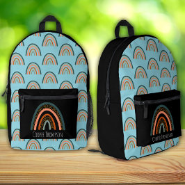 Mochila Impresa Niños con arcoiris azules y negros