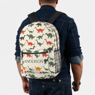 Mochila Impresa Niños con impresiones de dinosaurios juguetones