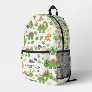 Mochila Impresa Niños con impresiones de dinosaurios juguetones