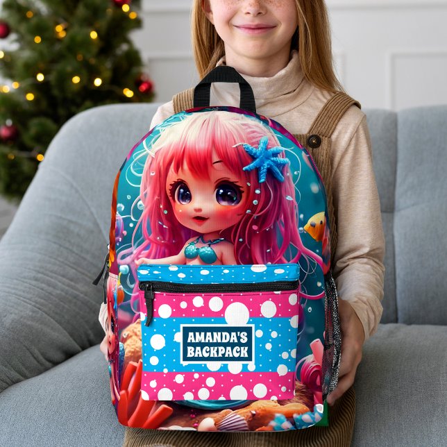 Mochila Impresa Niños de Sirenas Personalizados (Subido por el creador)