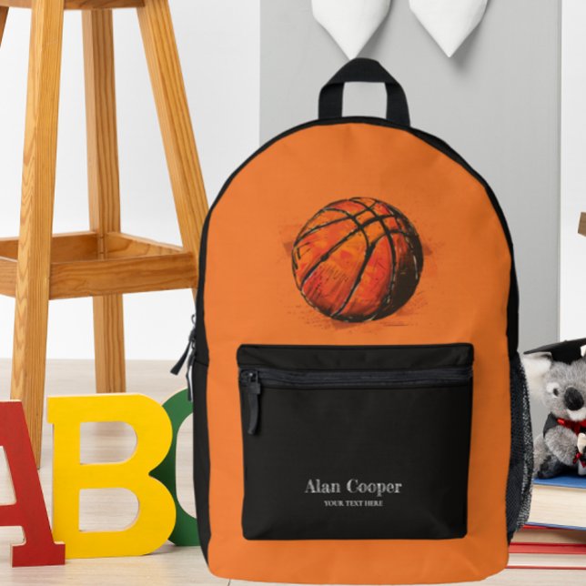 Mochila Impresa Niños deportivos de baloncesto artístico (Subido por el creador)