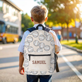 Mochila Impresa Niños Geniales de Béisbol Escuela Personalizada