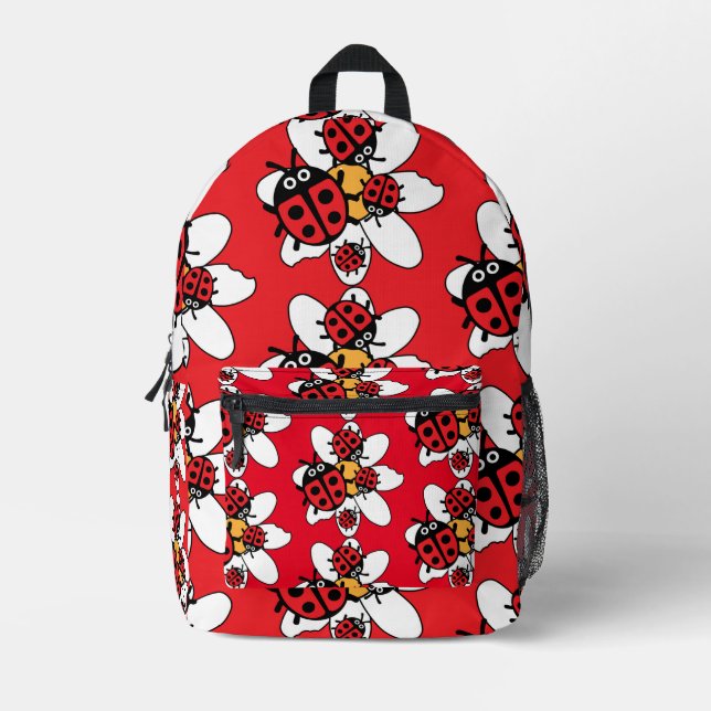Mochila Impresa Niños ladybird y familia Ladybug (Anverso)