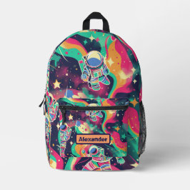 Mochila Impresa Niños Lindos Astronauta Personalizado