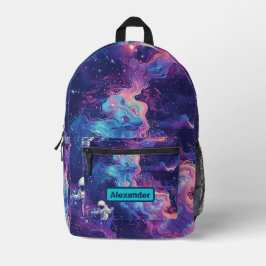 Mochila Impresa Niños Lindos Astronauta Personalizado