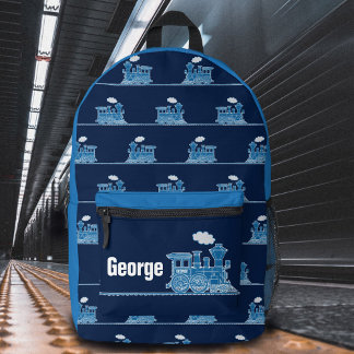 Mochila Impresa Niños llamados tren de vapor azul