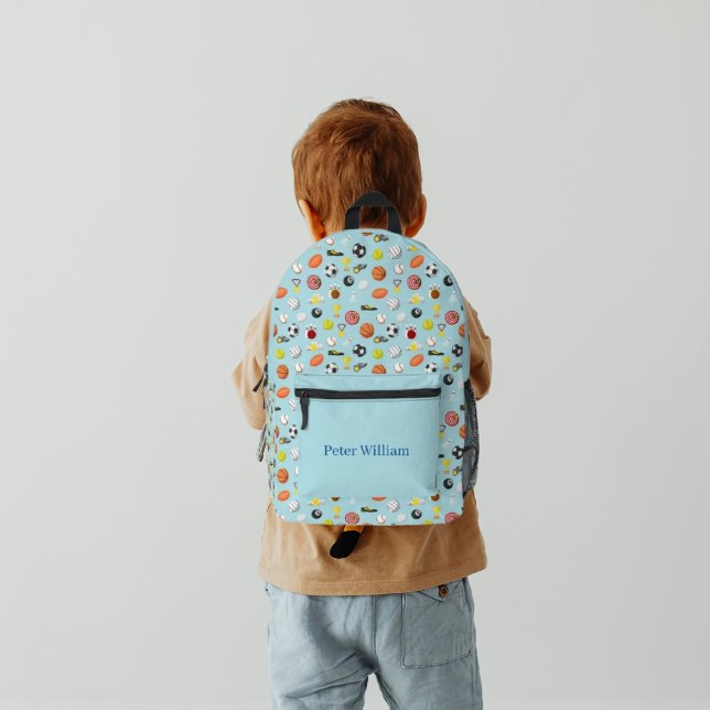 Mochila Impresa Niños personalizados Guay ama los deportes (Subido por el creador)