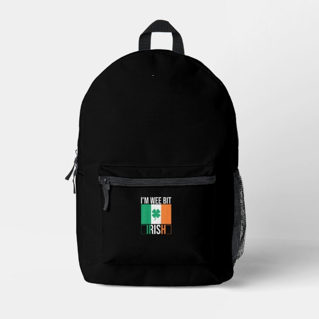 Mochila Impresa Niños Soy Wee Bit Irish Leprechaun Toddler Boy St  (Anverso)