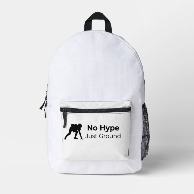 Mochila Impresa No Hype. Just Ground Tote Bag Design (Anverso)