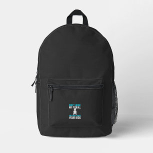 Mochila Impresa No Juzgues A Mi Pitbull Perro Divertido