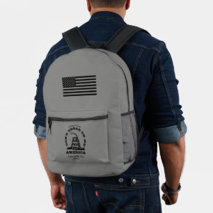 Mochila Impresa No me engañes con bandera estadounidense