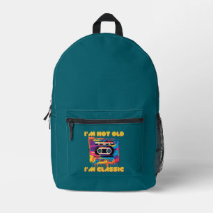 Mochila Impresa No soy viejo, soy clásico, wpap, cassette